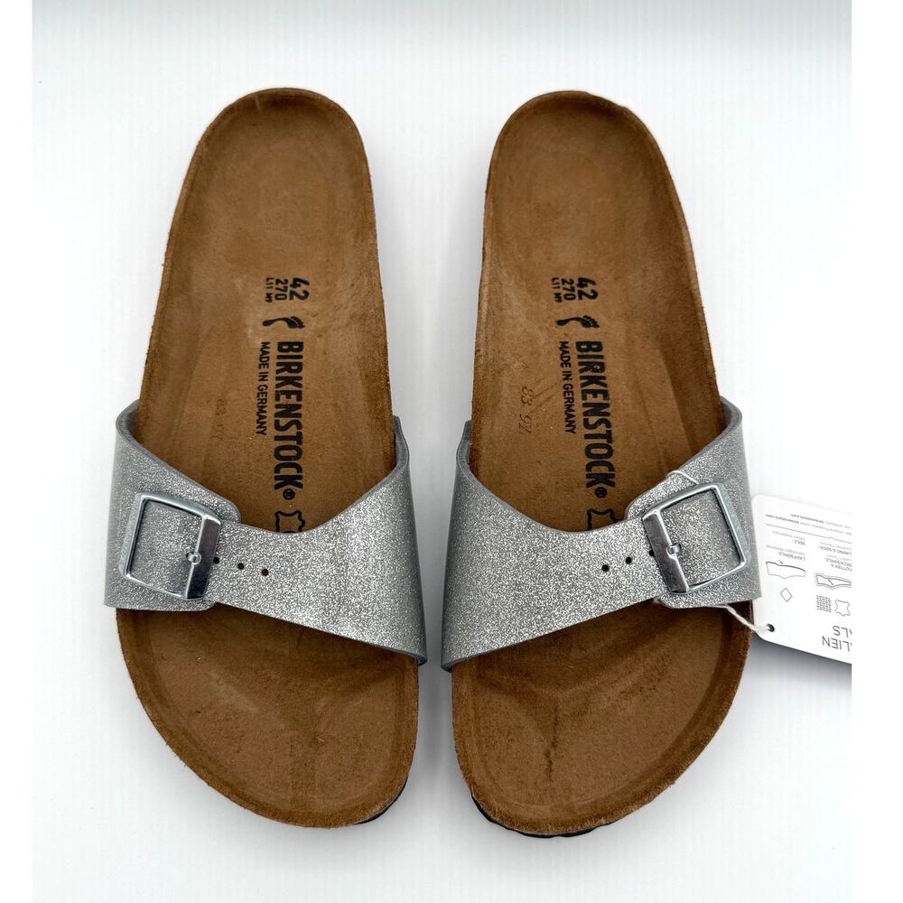 Birkenstock Madrid Birkoflor Magic Galaxy Silver Unisex Size USL11/M9 EU42